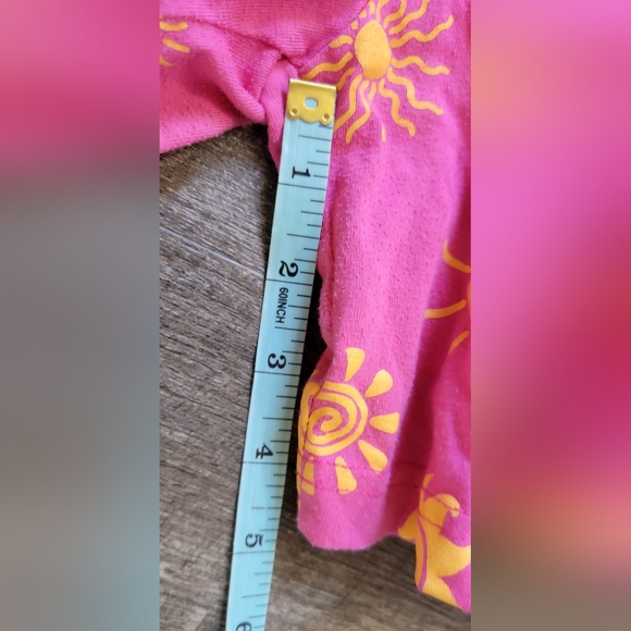 Vintg Early 90's Romper Girls 16/ Women's XS Pink w/90's Style Sun Built-in Tee - Picture 11 of 14